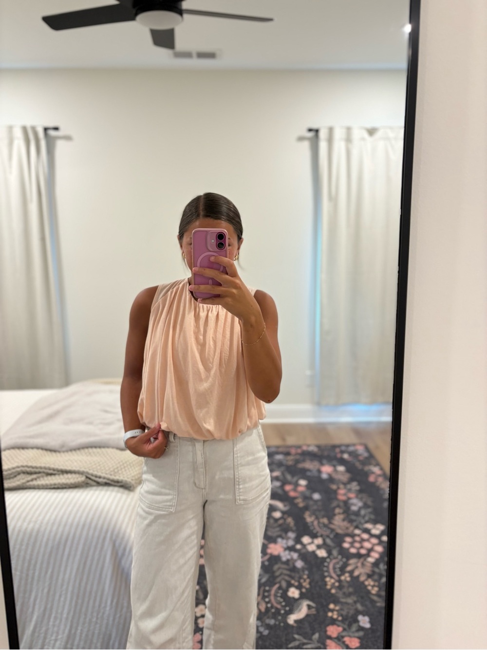 Anthropologie Shimmer Bubble Top Size Large